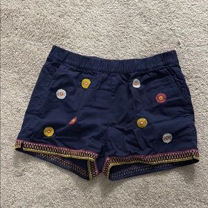 Madewell Blue High Waist Shorts with Embellishments